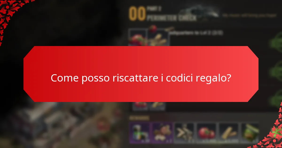 Come posso trovare i codici regalo attuali?