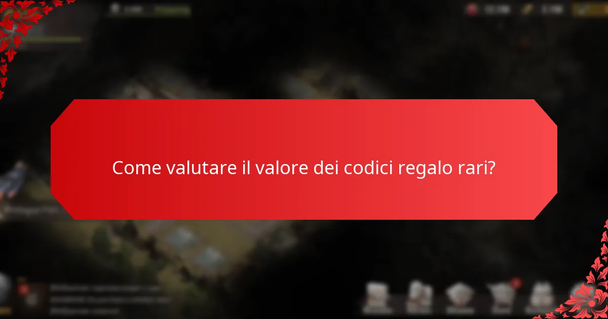 Quali sono le opzioni di scambio per i codici regalo rari?