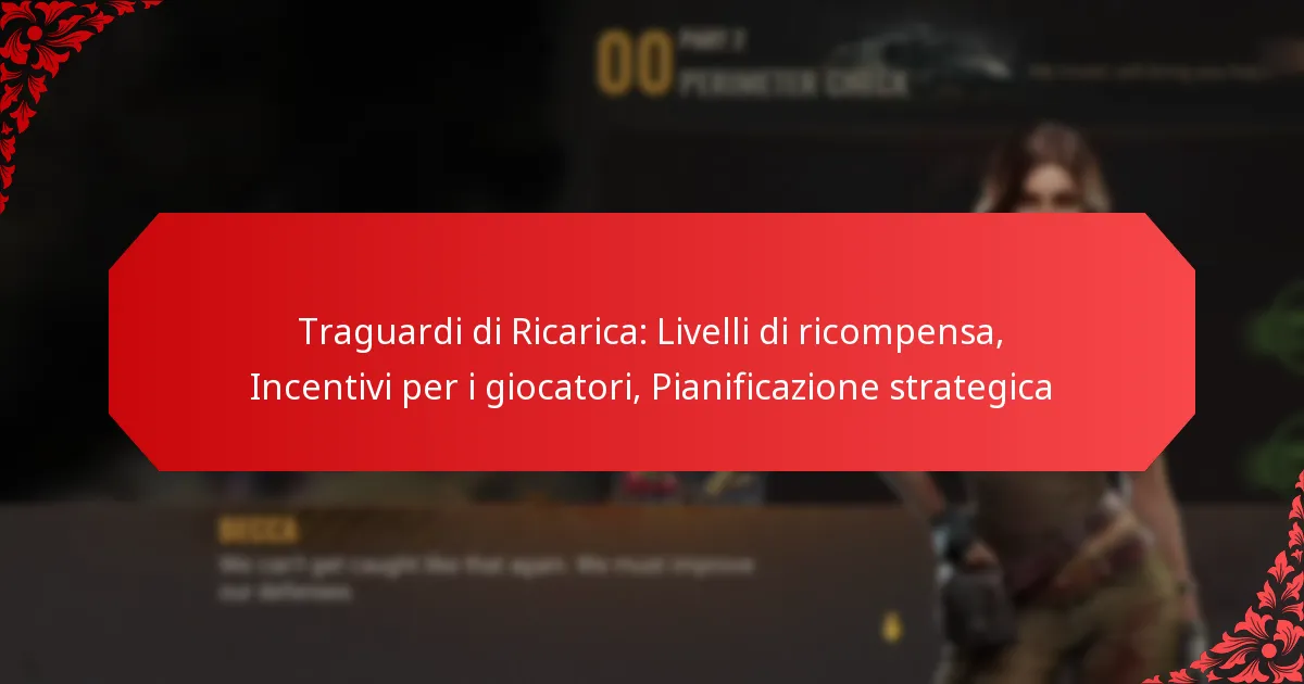 Traguardi di Ricarica: Livelli di ricompensa, Incentivi per i giocatori, Pianificazione strategica